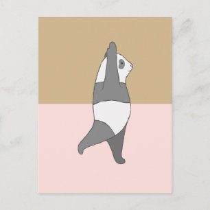Yoga Posing Panda Postcard