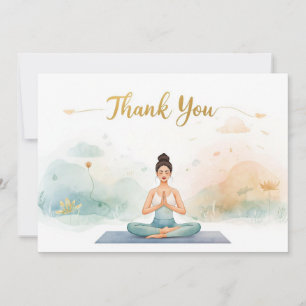 Yoga Position Thank You Card