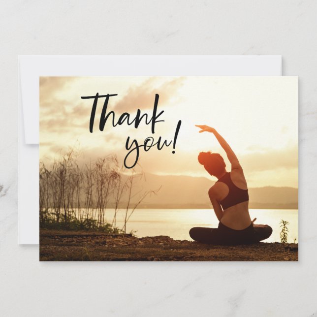 Yoga Position Thank You Card (Front)