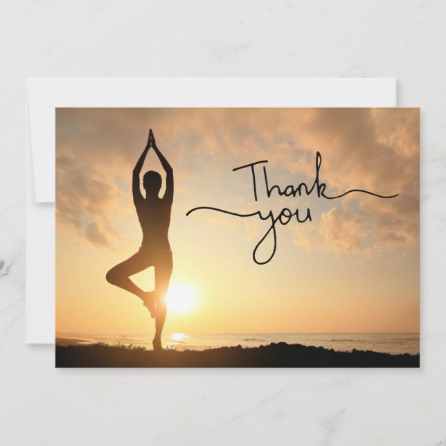Yoga Position Thank You Card (Front)
