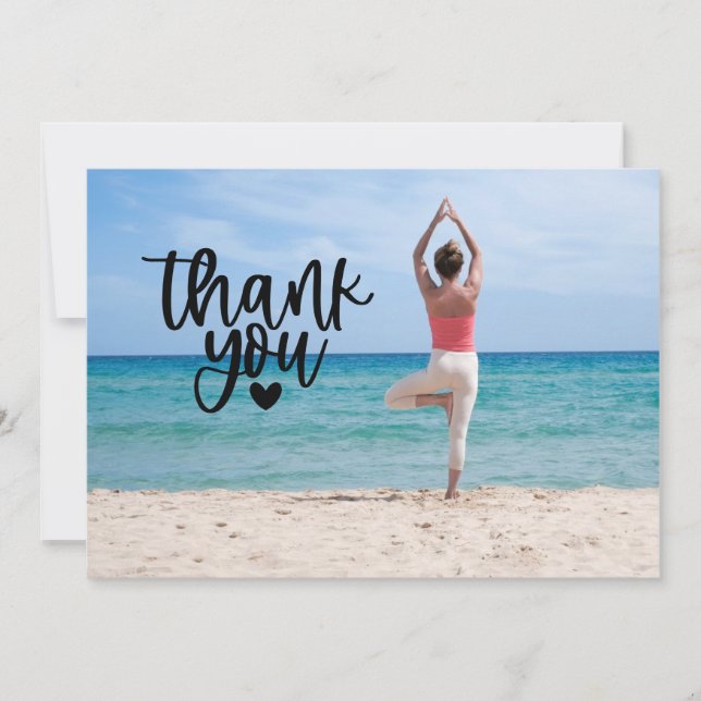 Yoga Position Thank You Card (Front)
