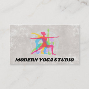 Yoga Positions Health Fitness Business Card