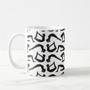 Yoga Positions Silhouettes Coffee Mug