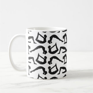 Yoga Positions Silhouettes Coffee Mug