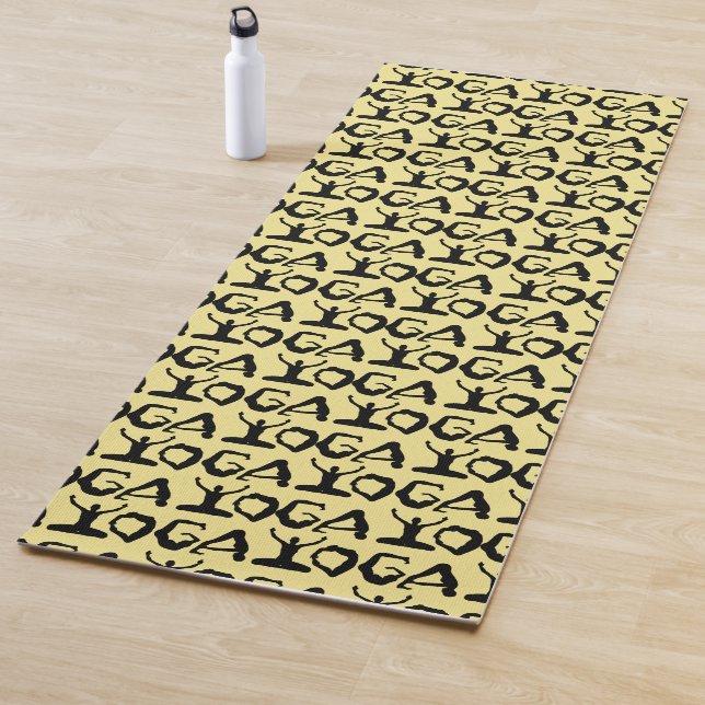 Yoga Positions Tiled Pattern Mat (In Situ)