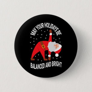 Yoga Practitioner Namasleigh Xmas Meditation Chris 6 Cm Round Badge
