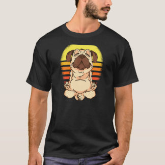 Yoga Pug Meditation Dog Buddhism Spiritual Chakra T-Shirt