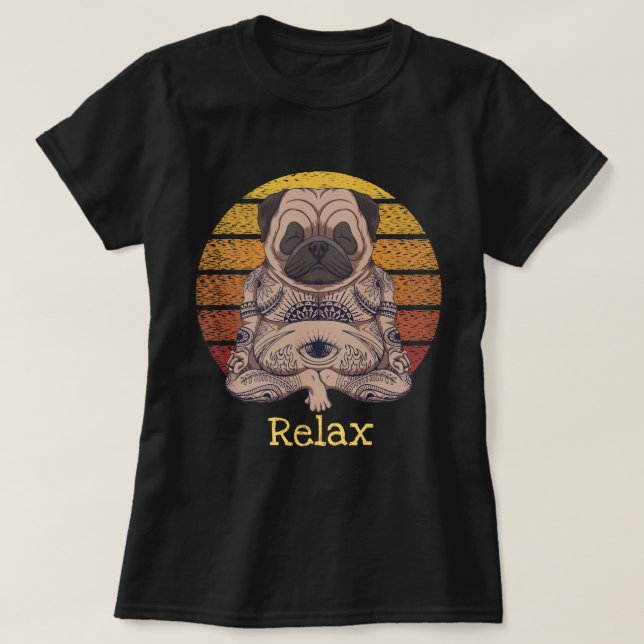 Yoga Pug T-Shirt (Design Front)
