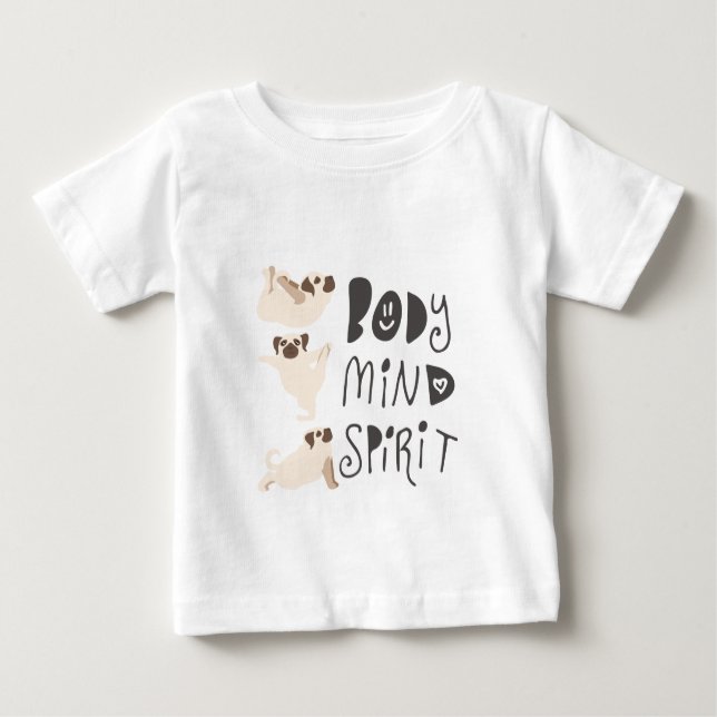 Yoga Pugs Baby T-Shirt (Front)