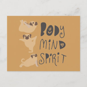Yoga Pugs Postcard