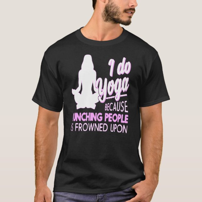 Yoga Punching People T-Shirt (Front)