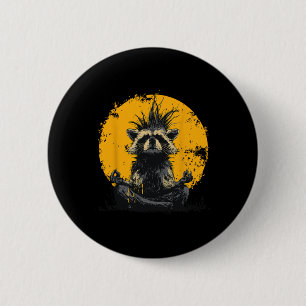 Yoga Punk Raccoon Zen With Iro! 6 Cm Round Badge