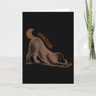 Yoga Puppy Downward Dog Pose Meditation Pawsana Fi Card