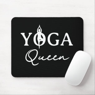Yoga Queen mouse pad mat with tree pose silhouette