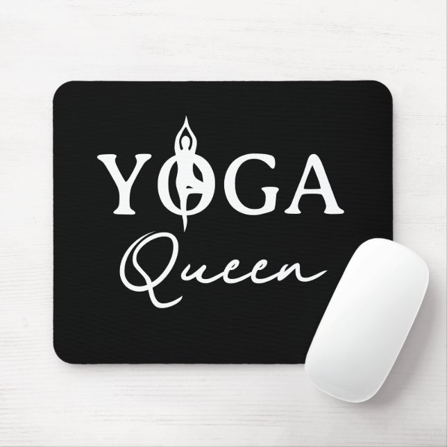 Yoga Queen mouse pad mat with tree pose silhouette (With Mouse)