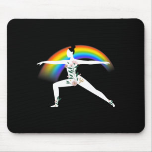Yoga Rainbow Lgbtq Ally Mouse Pad