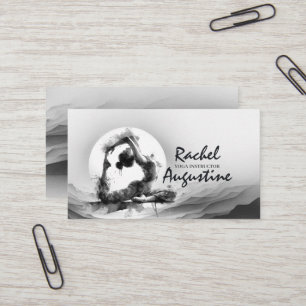 Yoga Reiki Instructor One-Legged King Pigeon Pose Business Card