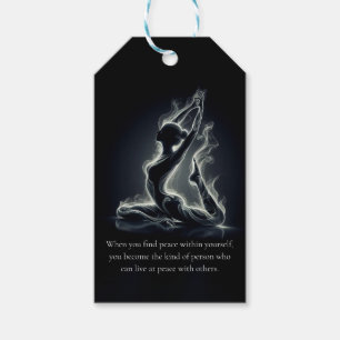 Yoga Reiki Instructor One-Legged King Pigeon Pose Gift Tags