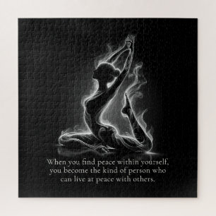 Yoga Reiki Instructor One-Legged King Pigeon Pose Jigsaw Puzzle