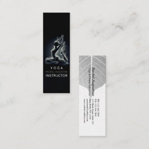 Yoga Reiki Instructor One-Legged King Pigeon Pose Mini Business Card