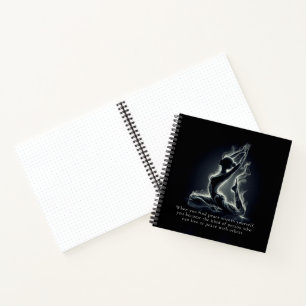 Yoga Reiki Instructor One-Legged King Pigeon Pose Notebook
