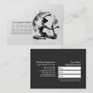 Yoga Reiki One-Legged King Pigeon Pose Class Pass Loyalty Card