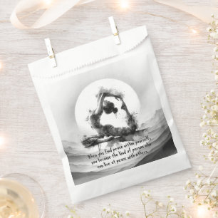 Yoga Reiki One-Legged King Pigeon Pose Watercolor Favour Bag