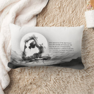 Yoga Reiki One-Legged King Pigeon Pose Watercolor Lumbar Cushion