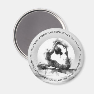 Yoga Reiki One-Legged King Pigeon Pose Watercolor Magnet