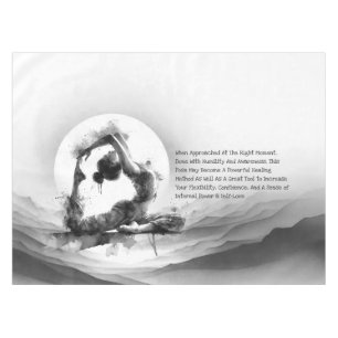 Yoga Reiki One-Legged King Pigeon Pose Watercolor Tablecloth