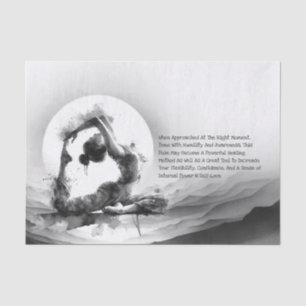 Yoga Reiki One-Legged King Pigeon Pose Watercolor Tissue Paper