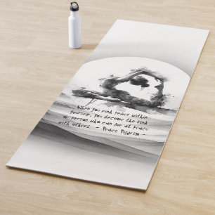 Yoga Reiki One-Legged King Pigeon Pose Watercolor Yoga Mat