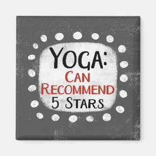 Yoga Review 5 Stars Refrigerator Magnet