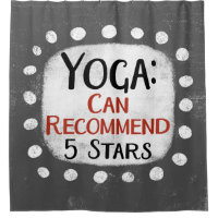 Yoga Review 5 Stars Shower Curtain
