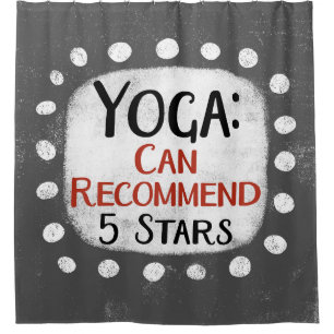 Yoga Review 5 Stars Shower Curtain