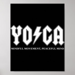 Yoga Rock Nd Logo - Funny Namaste Yogi Exercise Hu Poster