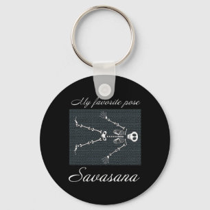 Yoga Savasana - My Favorite Pose Key Ring