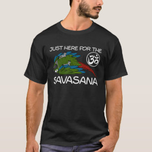 Yoga Savasana Parrot Green Cheek Conure T-Shirt