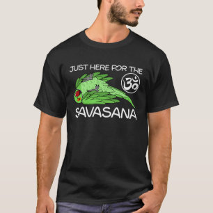 Yoga Savasana Parrot Green Indian Ringneck T-Shirt