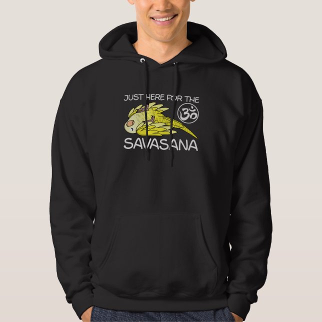 Yoga Savasana Parrot Yellow Lutino Monk Parakeet Q Hoodie (Front)