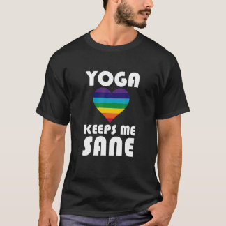 Yoga Saying With 7 Chakra Colours Heart YOGA KEEPS T-Shirt