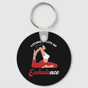 Yoga Sayings With Pose Exhale And Breath Key Ring