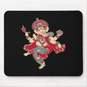 Yoga Shirts Spiritual Hindu God Ganesha Meditation Mouse Pad