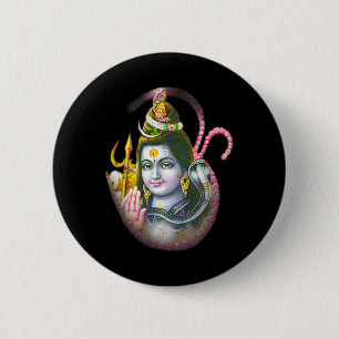 Yoga Shirts Spiritual Hindu God Krishna Meditation 6 Cm Round Badge