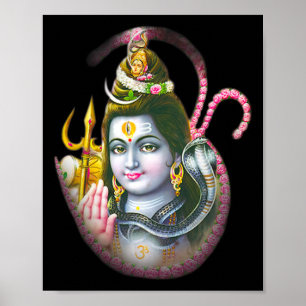 Yoga Shirts Spiritual Hindu God Krishna Meditation Poster