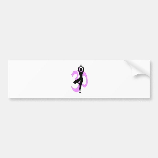 Yoga Silhouette Bumper Sticker (Front)