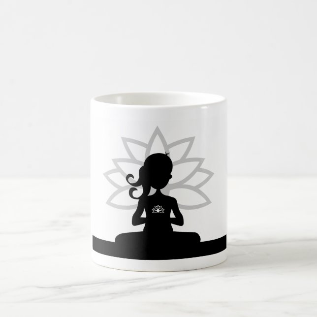 Yoga Silhouette Coffee Mug (Center)