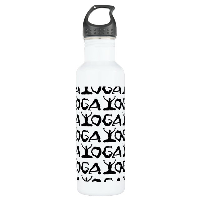 Yoga Silhouettes 710 Ml Water Bottle (Front)