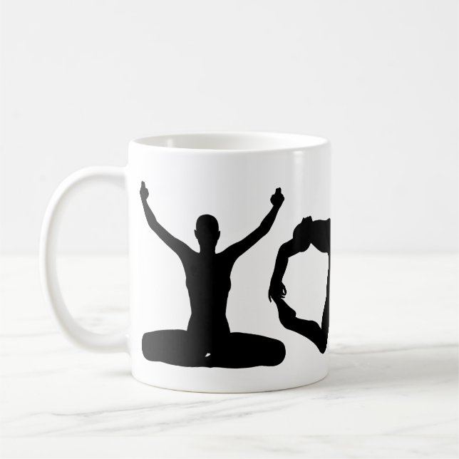 Yoga Silhouettes Coffee Mug (Left)