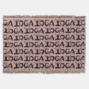 Yoga Silhouettes Throw Blanket